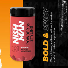 NISHMAN Hair Styling Powder P1 Flaming 20 gr – Polvere Volumizzante Capelli Effetto Opaco