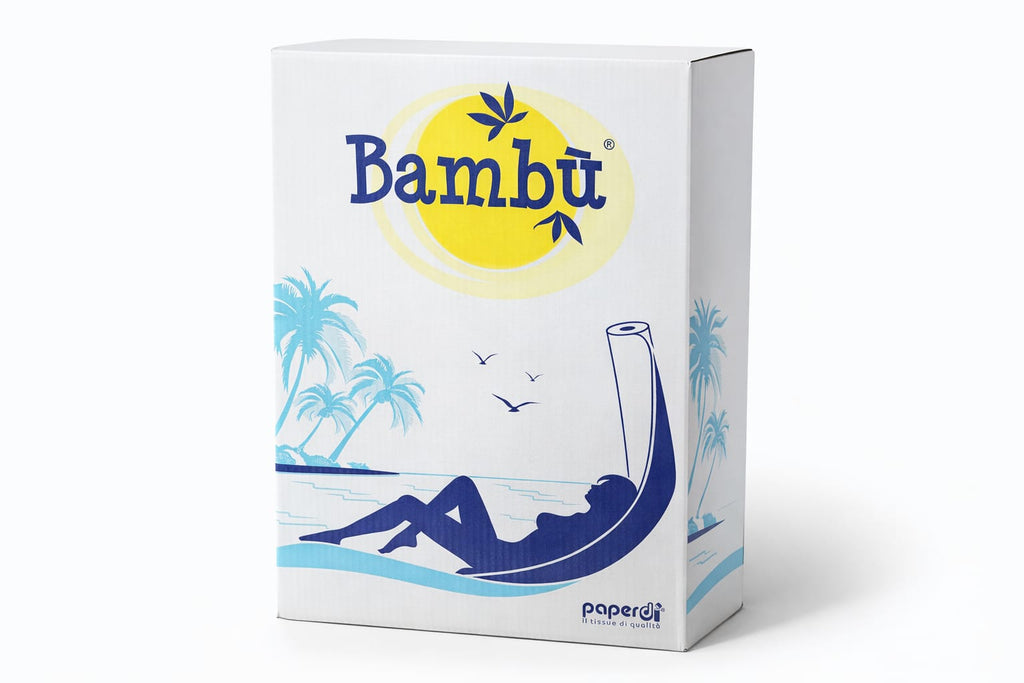 Bambù lenzuolino carta lettino -  Cartone da 6 pz 60 cm