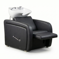 Lavatesta Professionale Aqua Elegance- con Alzagambe Manuale- Nero Con Ceramica Bianca