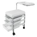 Carrello Manicure e Pedicure per Estetista- Professionale- Bianco