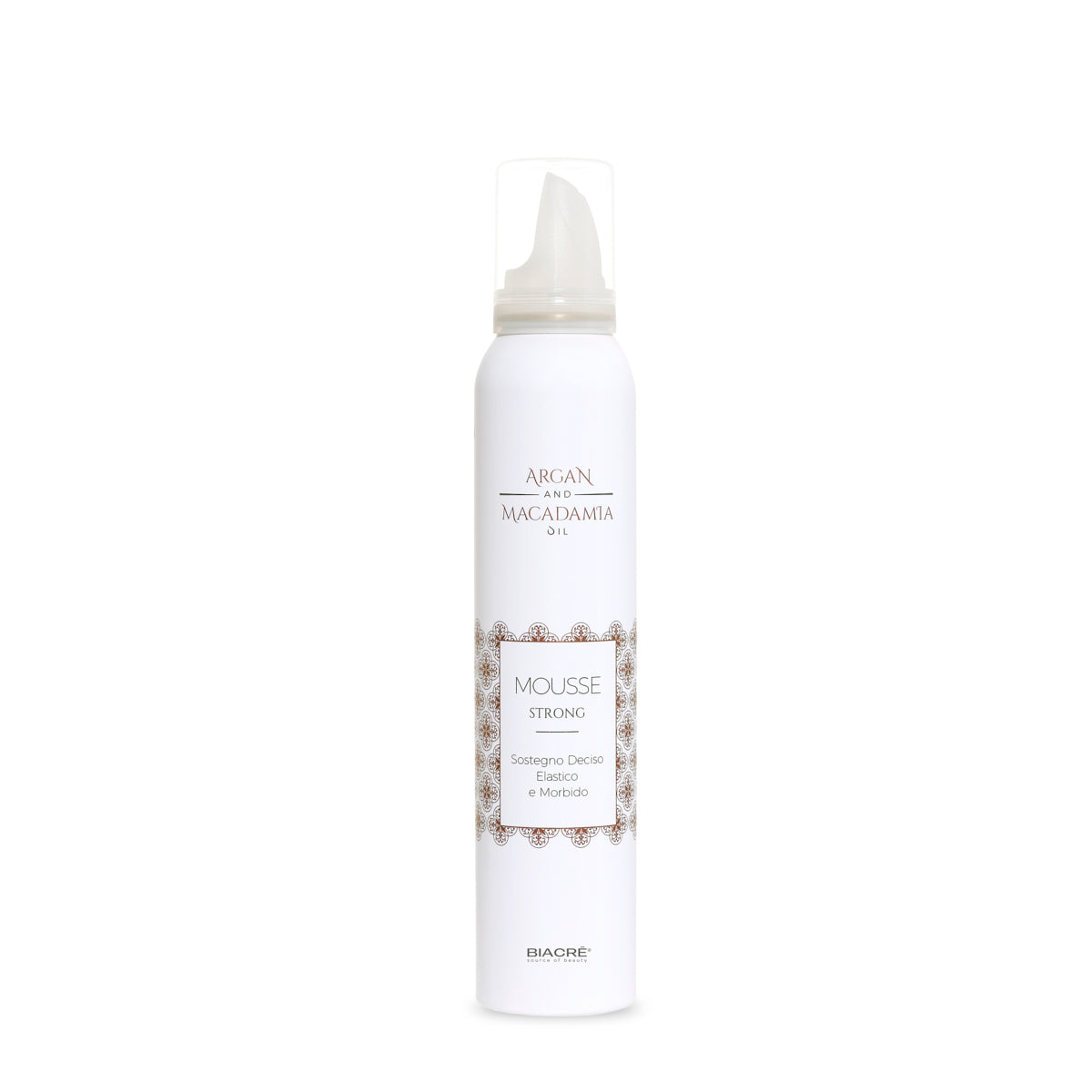 BIACRÈ Mousse Strong - Argan and Macadamia Oil- 200 ml