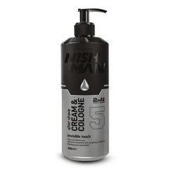 NISHMAN After Shave Cream + Cologne 2in1 N.5 Invisible Touch 400 ml – Crema Dopobarba e Colonia