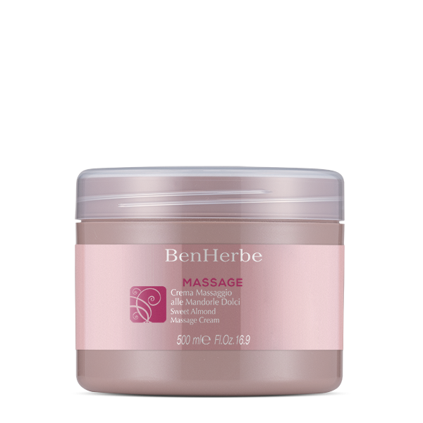 BenHerbe Massage Crema Massaggio alle Mandorle Dolci- 500 ml