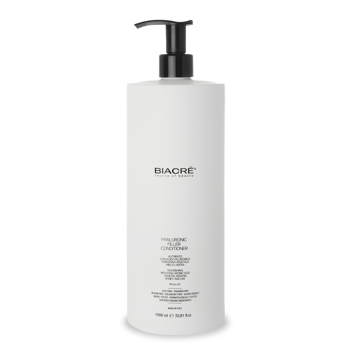 BIACRÉ Hyaluronic Filler Conditioner per Capelli Deboli, Fini e Secchi