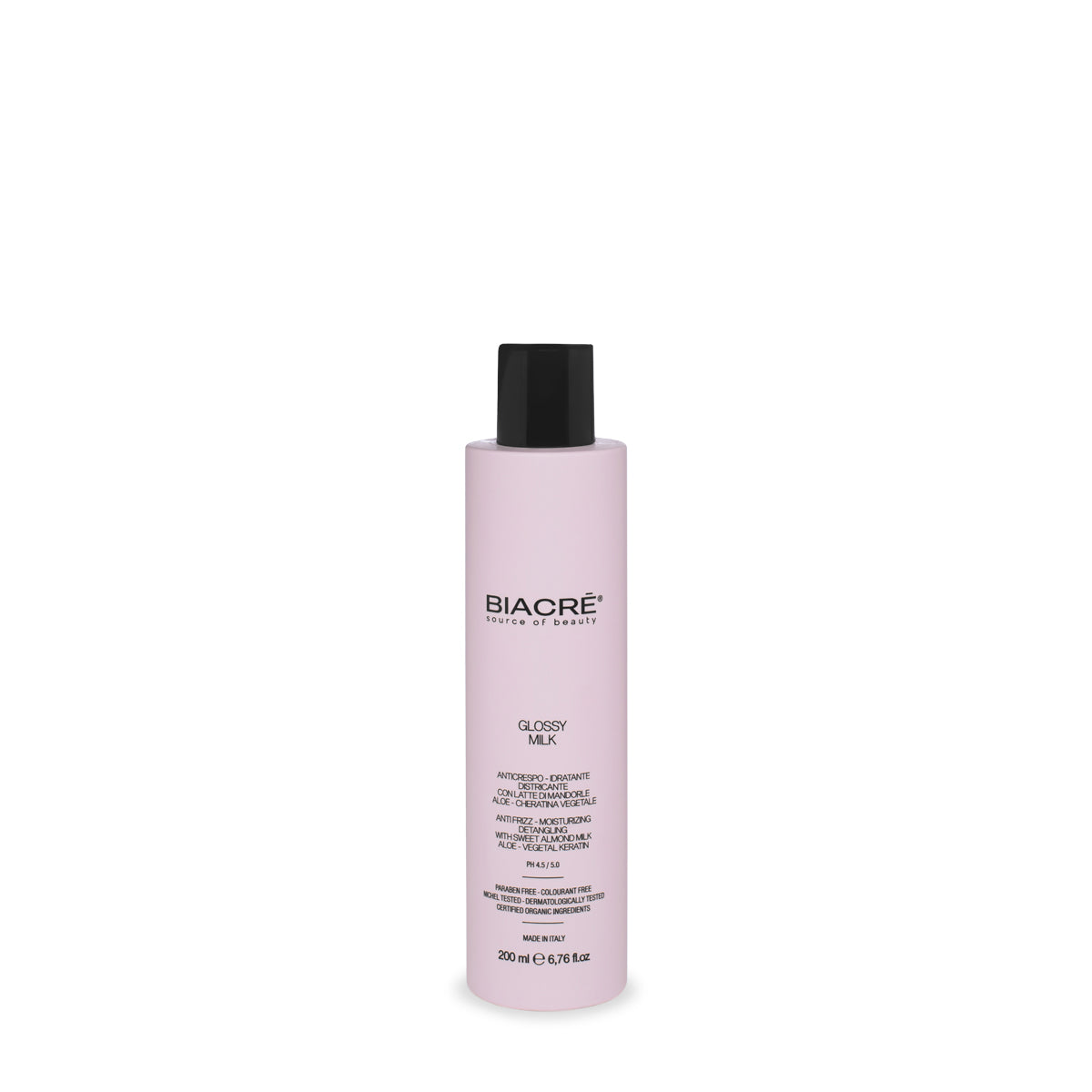 BIACRÉ Glossy Milk - Latte Idratante Anticrespo- 200 ml