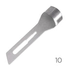 Premax Lame Sgorbie in Acciaio Inossidabile Nr. 10 - Monouso Sterilizzate- 100 pz