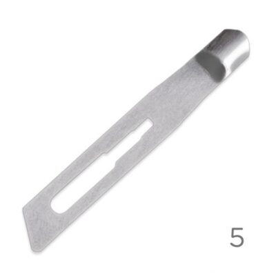 Premax Lame Sgorbie in Acciaio Inossidabile Nr. 5 - Monouso Sterilizzate- 100 pz