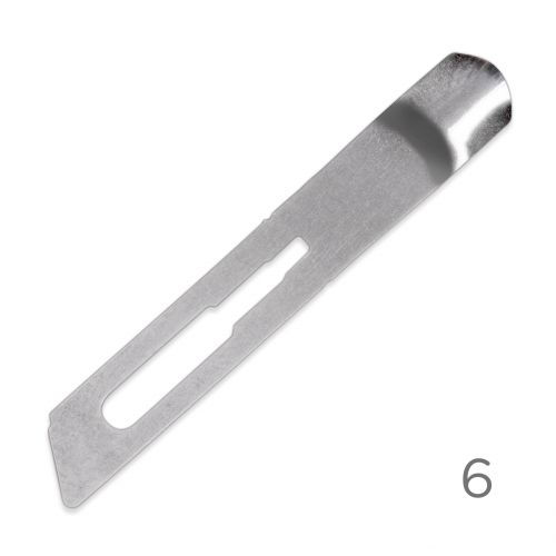 Premax Lame Sgorbie in Acciaio Inossidabile Nr. 6 - Monouso Sterilizzate- 100 pz