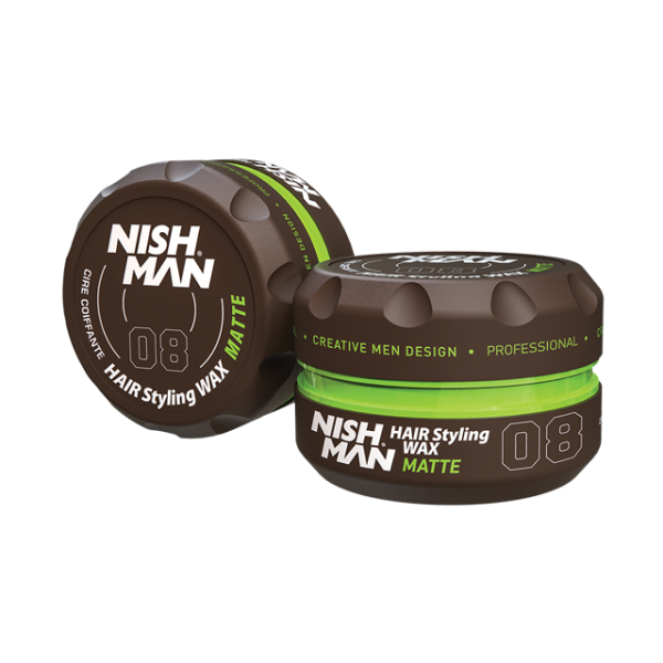 NISHMAN Cera Capelli Aqua Hair Styling 08 Matte Looking 150 ml – Effetto Opaco & Tenuta Forte