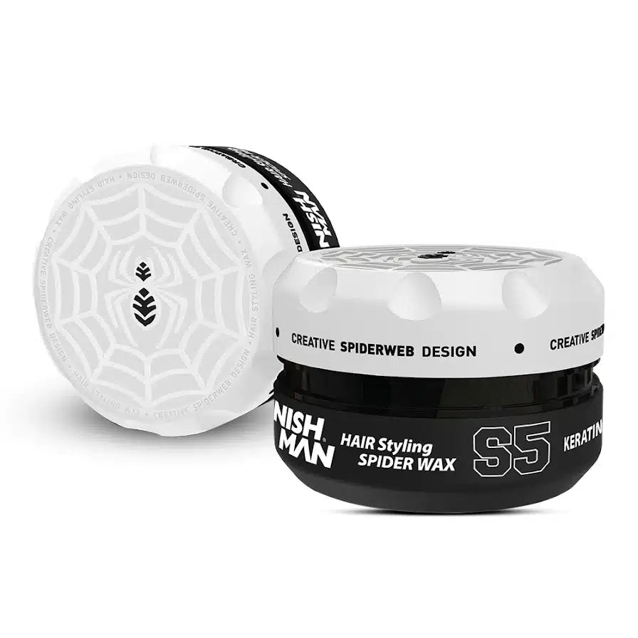 NISHMAN S5 Hair Styling Spider Wax Keratin 150 ml – Lucido Effetto Lucido & Tenuta Forte