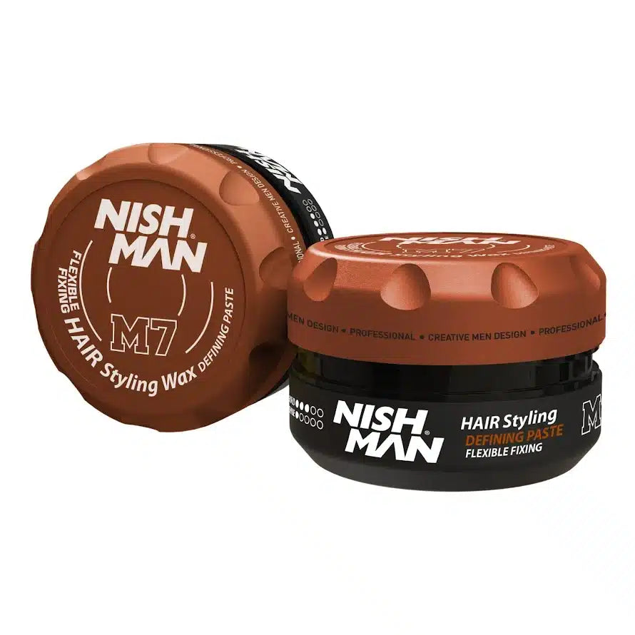 NISHMAN Hair Styling Matte Wax M7 100 ml – Cera Capelli Opaca Tenuta Media