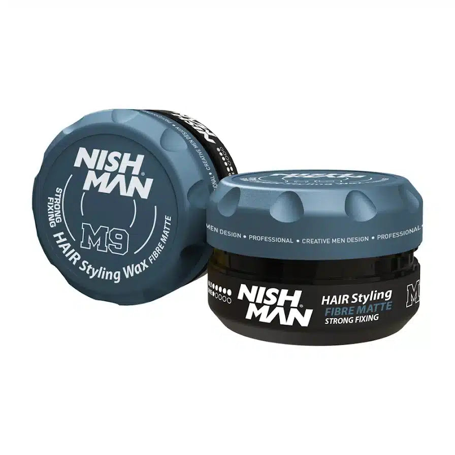 NISHMAN Hair Styling Matte Wax M9 100 ml – Fiber Matte Paste Tenuta Forte