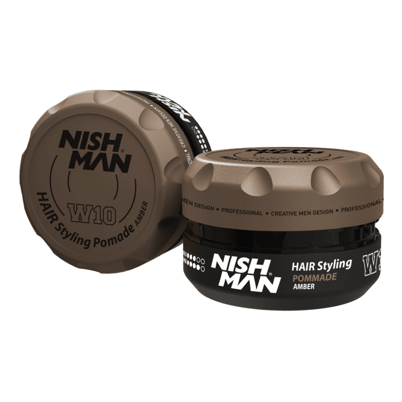 NISHMAN Water Based Hair Styling Pomade W10 100 ml – Pomata Capelli Effetto Lucido Tenuta Forte