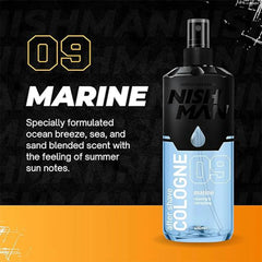 NISHMAN After Shave Cologne Marine N.9 400 ml – Dopobarba Colonia Uomo