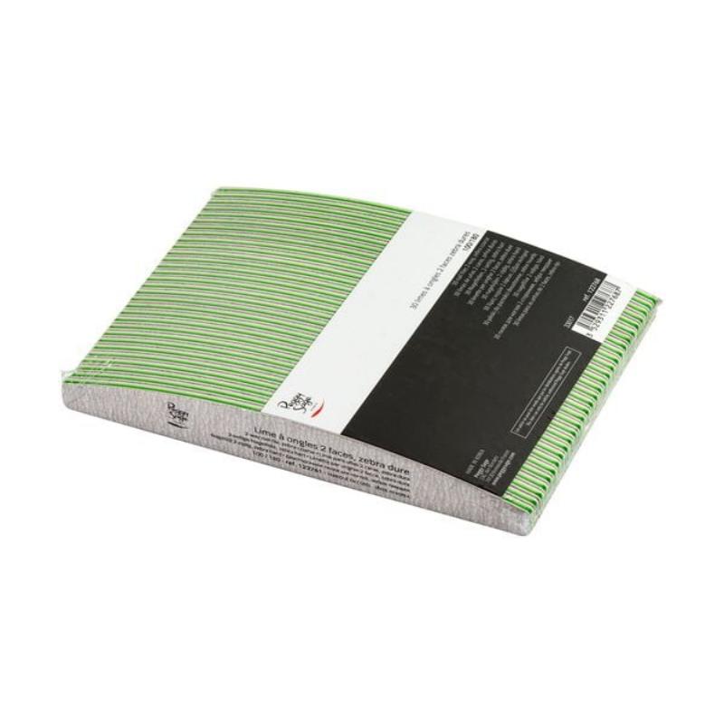 Peggy Sage Limetta 2 Facce Lavabile a Mezzaluna- Zebra Dura 100/180- 30 pz