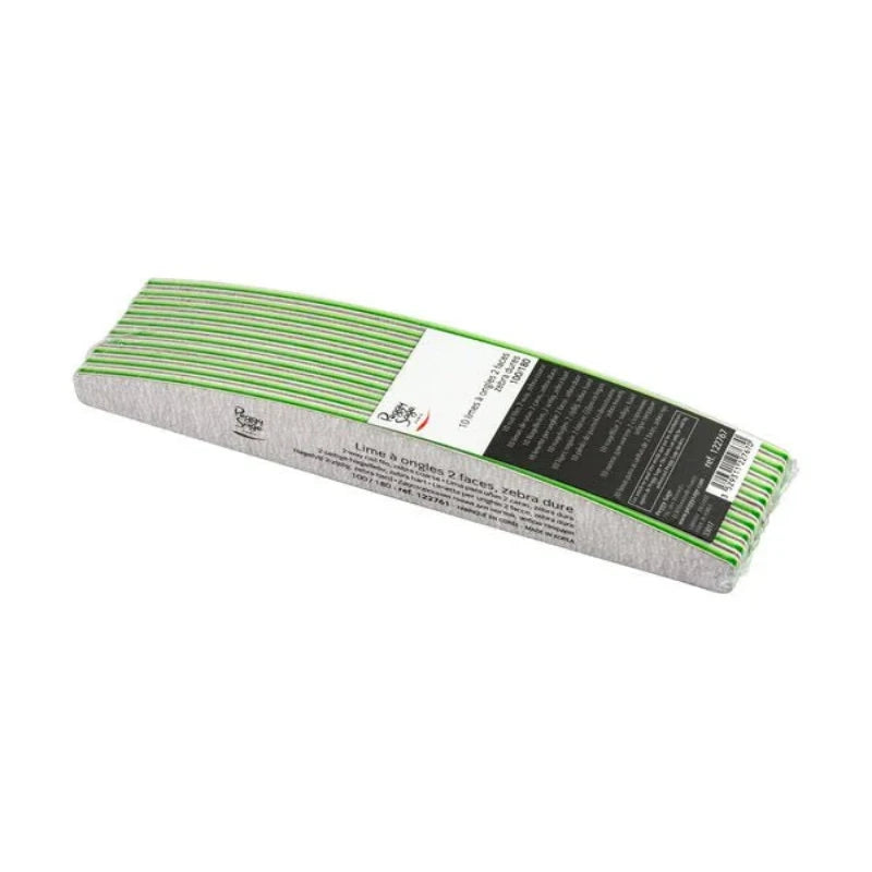 Peggy Sage Limetta 2 Facce Lavabile a Mezzaluna- Zebra Dura 100/180- 10 pz