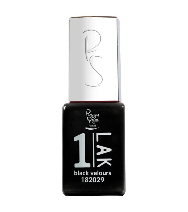Peggy Sage Smalto Semipermanente 3-IN-1 1-LAK- Black Velours- 5 ml