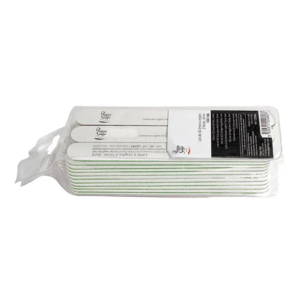 Peggy Sage Limetta 2 Facce Lavabile Diritte- Bianche 100/180- 30 pz