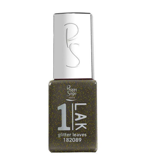 Peggy Sage Smalto Semipermanente 3-IN-1 1-LAK- Glitter Leaves- 5 ml