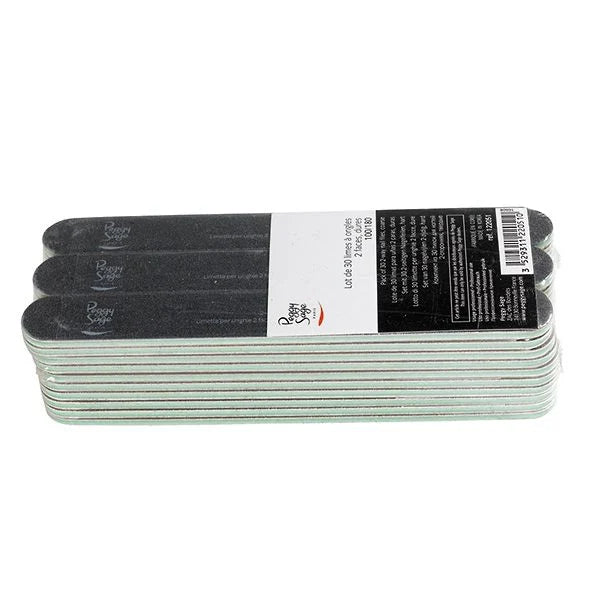 Peggy Sage Limetta 2 Facce Lavabile Diritte- Nere 100/180- 30 pz