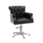 Sedia poltrona da parrucchiere Salone Chester- Base a stella- Nero