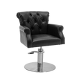 Sedia poltrona da parrucchiere Salone Chester- Base Tonda- Nero