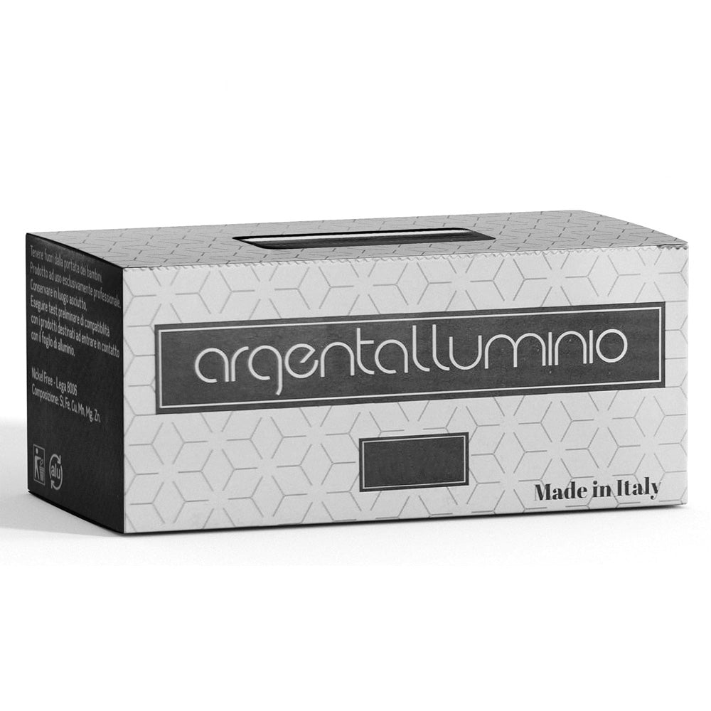 Argentalluminio Carta Stagnola Argento- con Astuccio- 12 cm