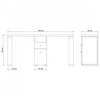 Tavolo Ricostruzione Unghie in Legno- Nails Doppio-  Bianco Rovere