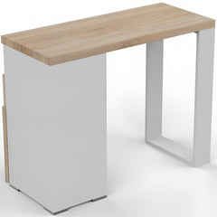Tavolo Ricostruzione Unghie in Legno- Nails-  Bianco Rovere