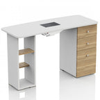 Tavolo Ricostruzione Unghie con Aspiratore Polveri a 4 Cassetti- in Legno
