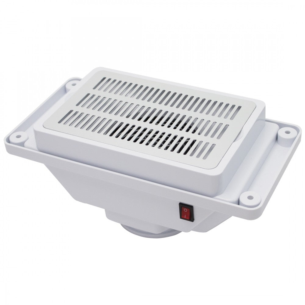 Tavolo Ricostruzione Unghie con Aspiratore Polveri a 6 Cassetti in Legno-  Bianco e Rovere