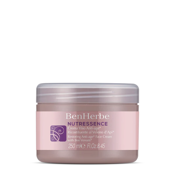 BenHerbe Nutressence Crema Viso Anti-age - Ricostituente al Veleno d' Api- 250 ml